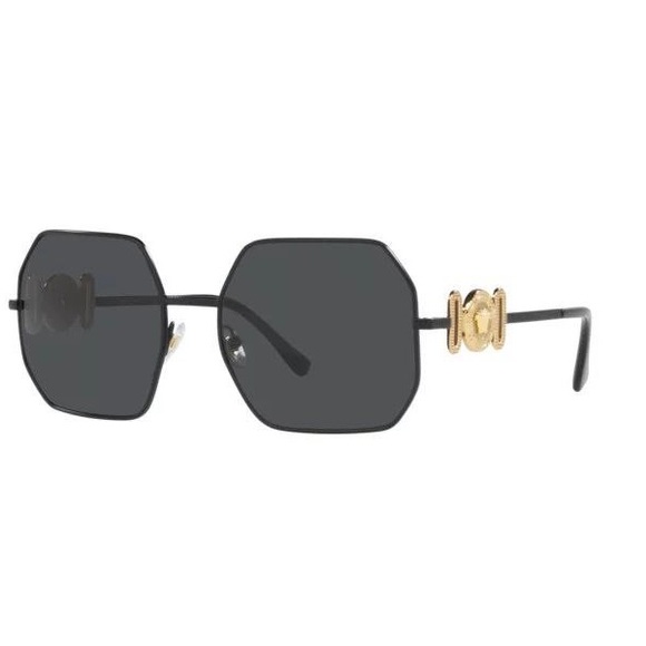 NEW VERSACE BLACK SUNGLASSES - Picture 1 of 6